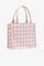 Bolso grande con cuadros Vichy BLANCO ROSA